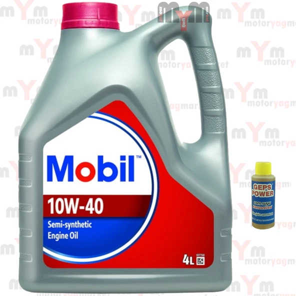 Mobil 10W-40 Semi Sentetik Motor Yağı 4 L + Cam Suyu Konsantresi 80 ml ürün görseli 1