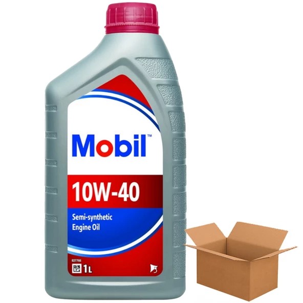 Mobil 10W-40 Yarı Sentetik Motor Yağı 12 x 1 L (1 KOLİ) ürün görseli 1