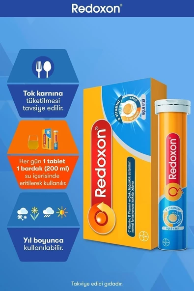 Redoxon Üçlü Etki 30 Efervesan Tablet x 2 Adet - Resim 4