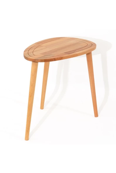 Sweet Naturel Masif Doğal Tekli, 2'li, 3'lü Zigon Sehpa Set, Modern Masif Yan Sehpa ürün görseli 1