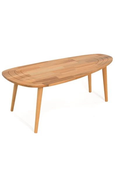 Sweet Masif Doğal Ahşap Orta Sehpa ve 2'li/3'lü Zigon Sehpa Set, Modern Masif Yan ve Orta Sehpa ürün görseli 1
