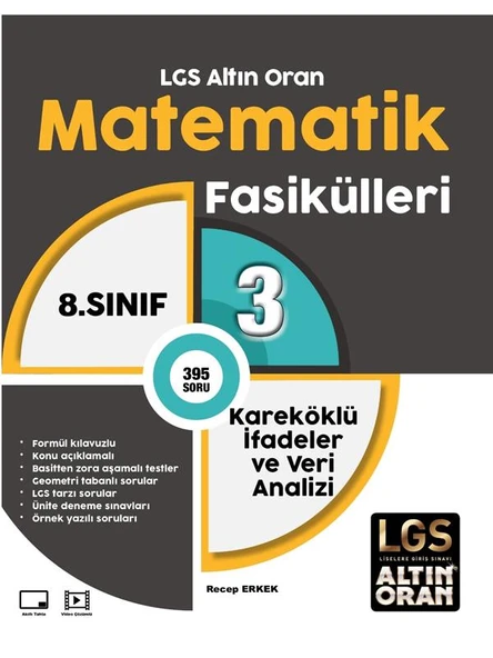 ALTIN ORAN 8.SINIF MATEMATİK 3.FASİKÜL KAREKÖKLÜ İFADELER VE VERİ ANALİZİ *YENİ* ürün görseli 1