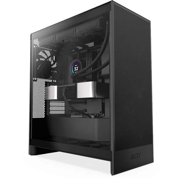 NZXT H7 Flow(2024) CM-H72FB-01 Black Tempered Glass USB 3.2 ATX Mid Tower Kasa ürün görseli 1