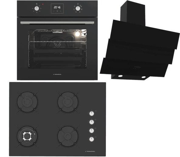 Termikel Ankastre Set (BO O64D5C B + BH P7194C B + CH S6532C BB) ürün görseli 1