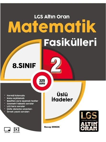 ALTIN ORAN 8.SINIF MATEMATİK 2.FASİKÜL ÜSLÜ İFADELER *YENİ* ürün görseli 1