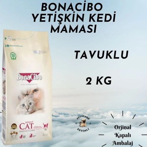 Bonacibo Adult Cat Tavuklu Yetişkin Kedi Maması 2 Kg ürün görseli 1