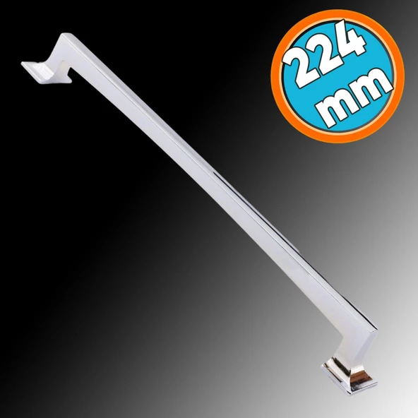 Mobilya Mutfak Dolabı Çekmece Dolap Kapak Kulpu Düz Metal Kulpları Kulbu Kulpu 224 Mm Krom ürün görseli 1