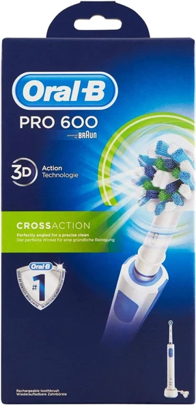 Oral-B Pro 600 Crossaction Şarjlı Elektrikli Diş Fırçası ürün görseli 1