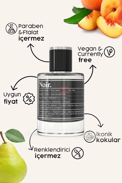 E1 Erkek EDP Parfüm 50 ML - Resim 3