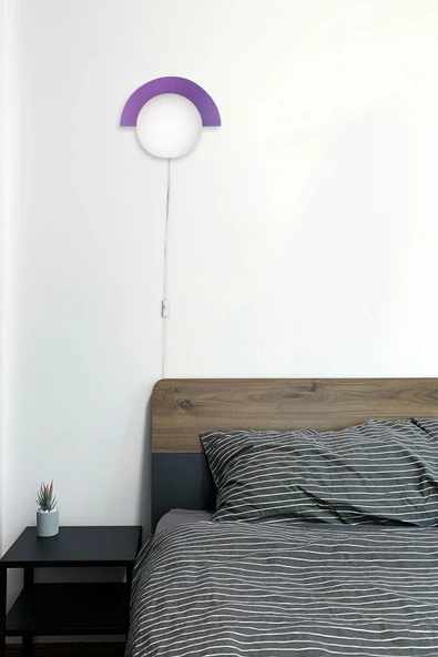 D-light Yarım Dünya Aplik Fişli Eflatun ürün görseli 1