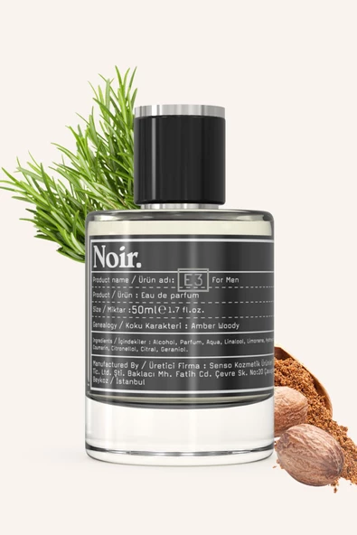 E3 Erkek EDP Parfüm 50 ML - Resim 2