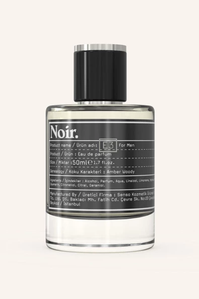 E3 Erkek EDP Parfüm 50 ML ürün görseli 1