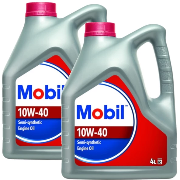 Mobil 10W-40 Yarı Sentetik Motor Yağı 2 x 4 L (Toplam 8 Litre) - ÜT: 2025 ürün görseli 1