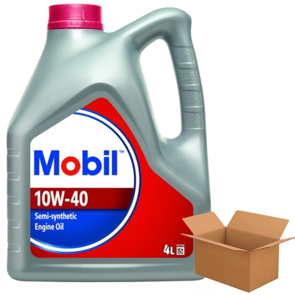 Mobil 10W-40 Yarı Sentetik Motor Yağı 4 x 4 L (1 Koli) - ÜT: 2025 ürün görseli 1