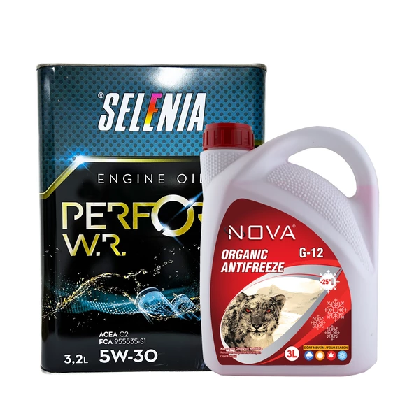 Selenia Perform Wr 5W-30 C2 Motor Yağı 3.2 L + Kırmızı Antifriz 3 L ürün görseli 1