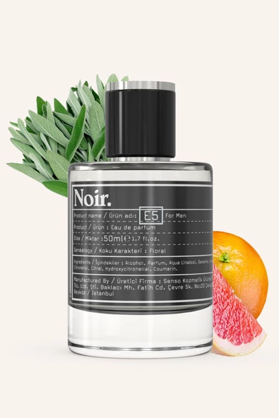 E5 Erkek EDP Parfüm 50 ML - Resim 2