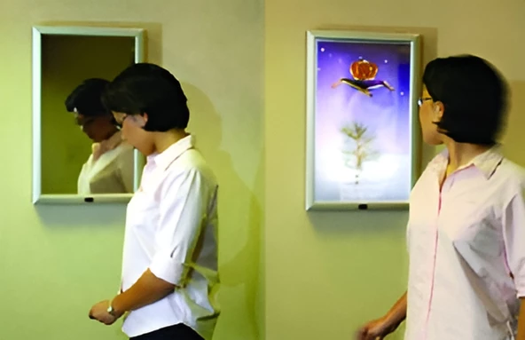 Aynalı Reklam Panosu - Çerçeveli - Resim 5