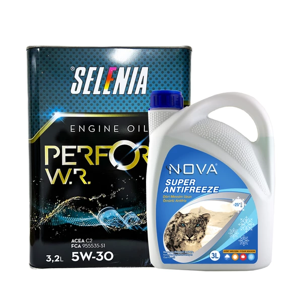 Selenia Perform Wr 5W-30 C2 Motor Yağı 3.2 L + Yeşil Antifriz 3 L ürün görseli 1
