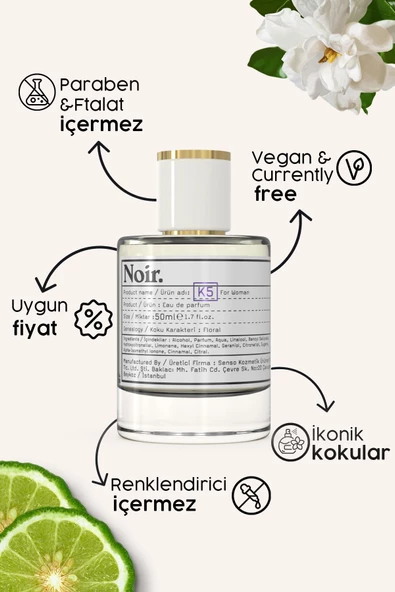 K5 Kadın EDP Parfüm 50 ML - Resim 3