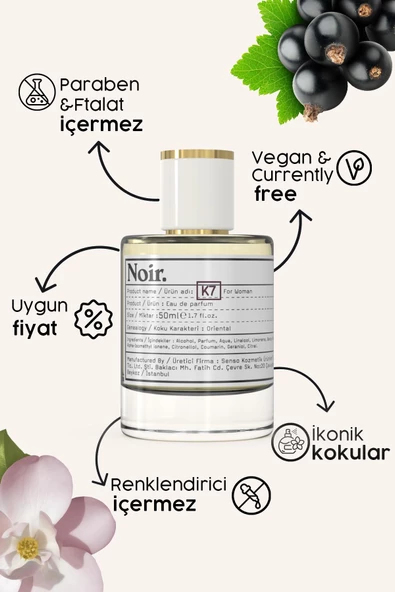 K7 Kadın EDP Parfüm 50 ML - Resim 3