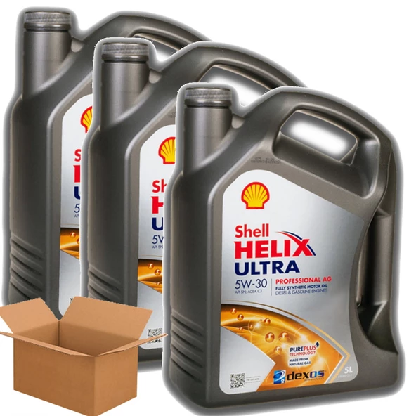 Shell Helix Ultra Pro 5W-30 Acea C3 Tam Sentetik Motor Yağı 3 x 5 L ürün görseli 1