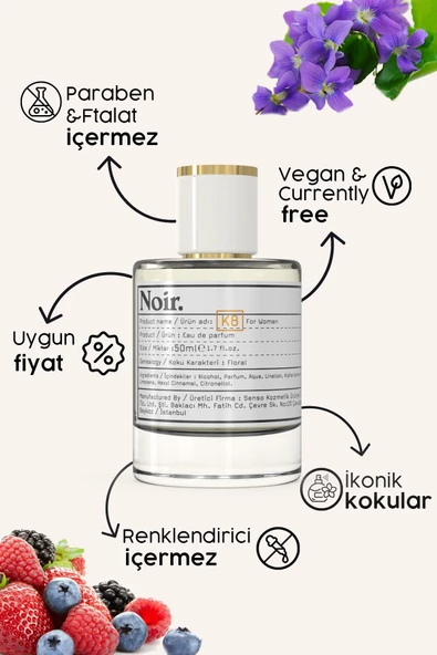 K8 Kadın EDP Parfüm 50 ML - Resim 3