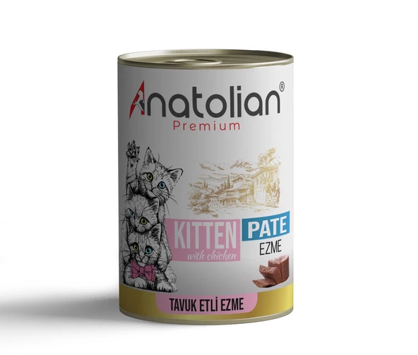 Anatolian Premium Kitten Chicken Pate Tavuklu Ezme Yavru Kedi Konservesi 400 gr ürün görseli 1