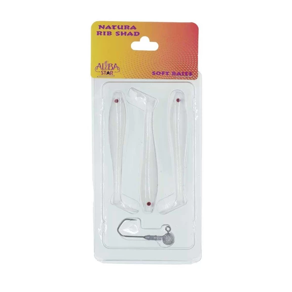 Albastar Natura Rib Shad Maket Balık 90mm  12 ürün görseli 1