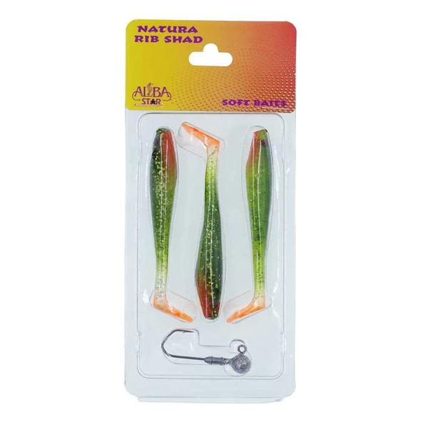 Albastar Natura Rib Shad Maket Balık 90mm  02 ürün görseli 1