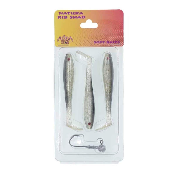 Albastar Natura Rib Shad Maket Balık 90mm  06 ürün görseli 1