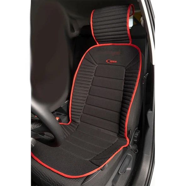 Tekli Oto Koltuk Minderi - Ergonomik Lüks Koltuk Minderi Kırmızı Kenar (TEKLİ) ürün görseli 1