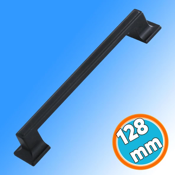 Metal Kulp Mutfak Mobilya Çekmece Dolabı Dolap Kulpları Kapak Kulbu Kulpu 12.8 cm 128 mm Siyah ürün görseli 1