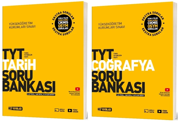 Hız 2025 Tyt Tarih + Coğrafya Soru Bankası Seti 2 Kitap ürün görseli 1