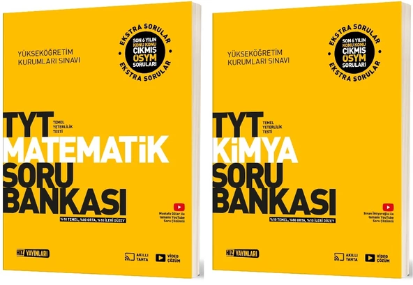 Hız 2025 Tyt Matematik + Kimya Soru Bankası Seti 2 Kitap ürün görseli 1