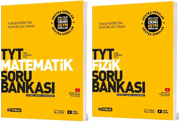 Hız 2025 Tyt Matematik + Fizik Soru Bankası Seti 2 Kitap ürün görseli 1