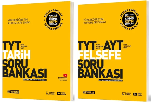 Hız 2025 Tyt Tarih + Felsefe Soru Bankası Seti 2 Kitap ürün görseli 1