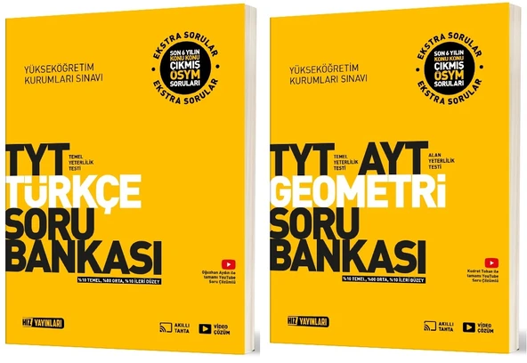 Hız 2025 Tyt Türkçe + Geometri Soru Bankası Seti 2 Kitap ürün görseli 1