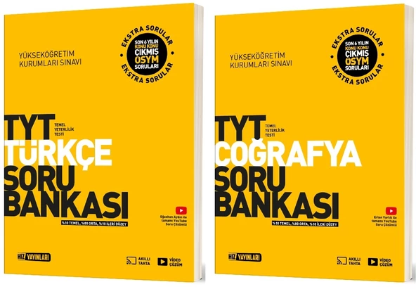 Hız 2025 Tyt Türkçe + Coğrafya Soru Bankası Seti 2 Kitap ürün görseli 1