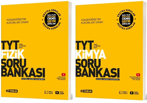 Hız 2025 Tyt Fizik + Kimya Soru Bankası Seti 2 Kitap ürün görseli 1