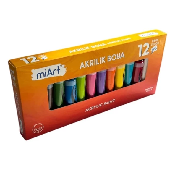Miart Akrilik Boya 12 Renk x 15 ml ürün görseli 1