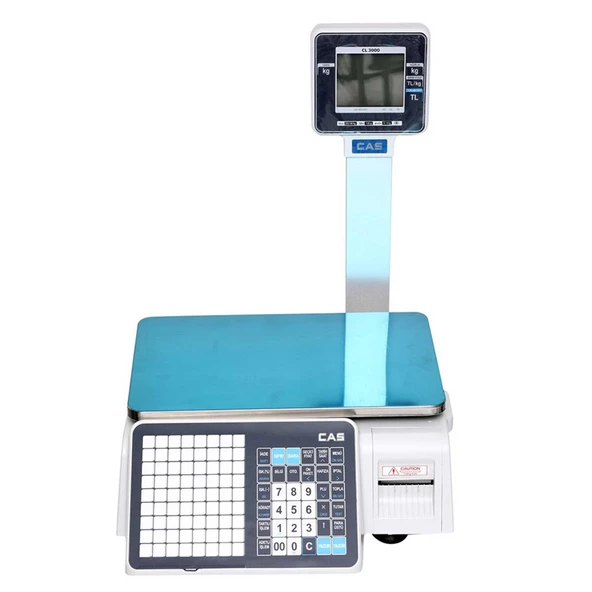 CAS CL3000 30 KG BARKODLU TERAZİ ürün görseli 1