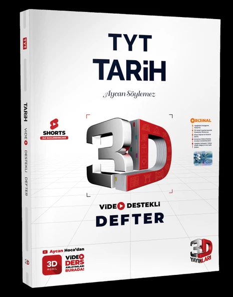 3D Yayınları Tyt Video Destekli Tarih Defter Vdd ürün görseli 1
