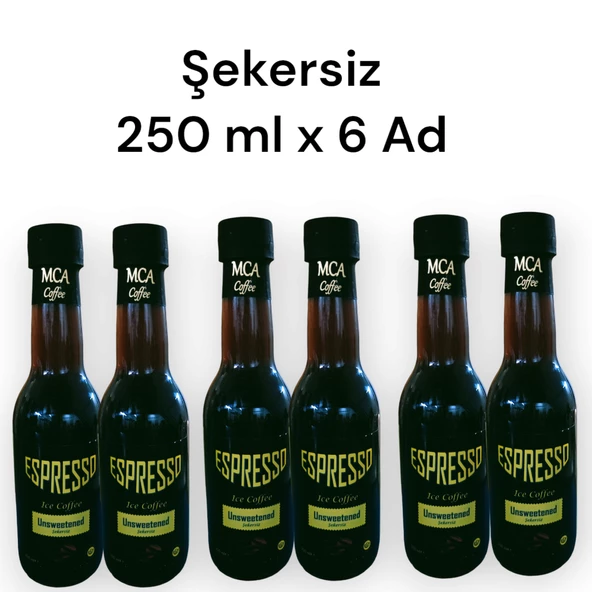 MCA Espresso Soğuk Kahve (ŞEKERSİZ) 250 ML x 6 adet ürün görseli 1