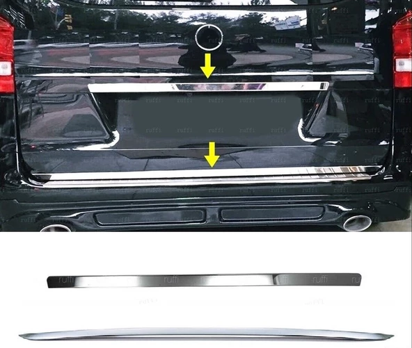 Mercedes Vito W447 Krom Bagaj Çıtası+Bagaj alt çıtası 2014 Üzeri P. Çelik ürün görseli 1