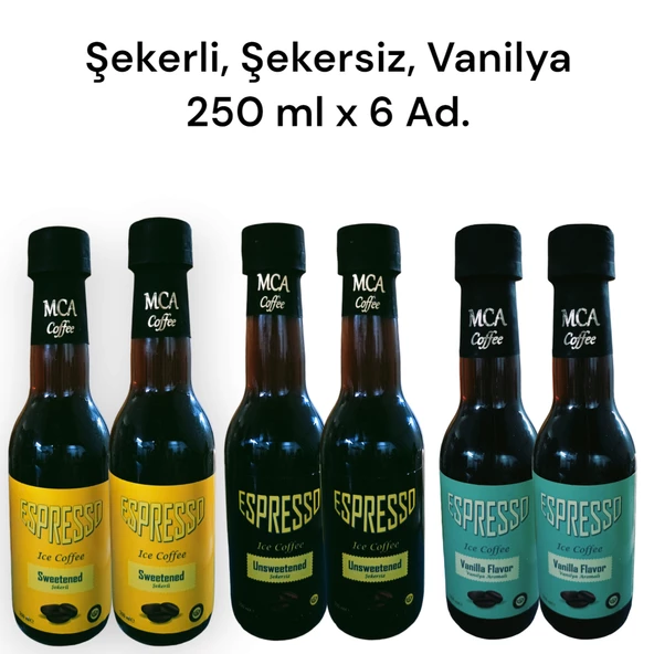 MCA Espresso Soğuk Kahve (Karışık Koli) 250 ML x 6 Adet ürün görseli 1
