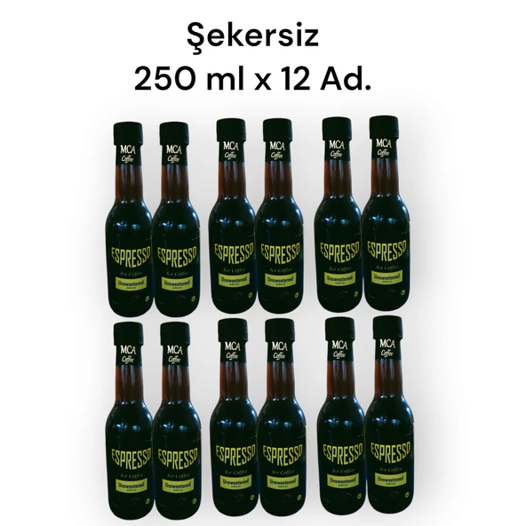 MCA Espresso Soğuk Kahve (ŞEKERSİZ) 250 ML x 12 adet ürün görseli 1