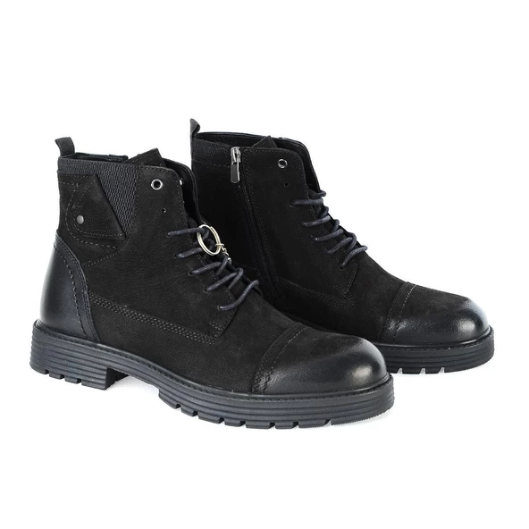 Pierre Cardin 77650 Nubuk Siyah %100 Deri Erkek Bot ürün görseli 1