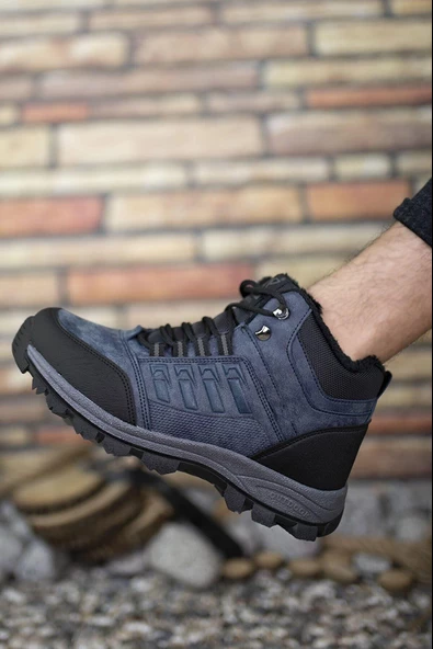 X-Step X6 Lacivert Termal Kürklü Kışlık Erkek Bot Ayakkabı ürün görseli 1
