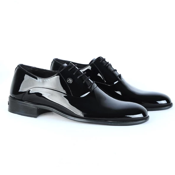 Pierre Cardin 7017 Groom Siyah Rugan Erkek Klasik Ayakkabı ürün görseli 1