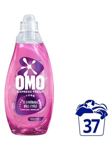 Omo Express Fresh Capcanlı Renkler Renkli & Siyahlar Sıvı Çamaşır Deterjanı 1480 Ml ürün görseli 1